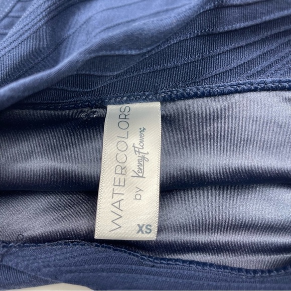 Kenny Flowers The Ravello Textured Navy Jacquard Classic Bikini Bottom XS NWOT - Picture 5 of 6